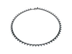 Swarovski Luxusní náhrdelník s černými krystaly Matrix Tennis 5672276