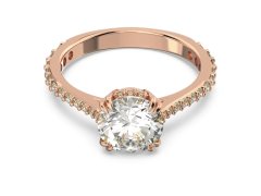 Swarovski Nádherný bronzový prsten s krystaly Constella 5642644 55 mm