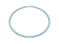 Swarovski Oslnivý náhrdelník s modrými zirkony Matrix Tennis 5661187