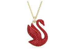 Swarovski Oslnivý pozlacený náhrdelník s Labutí Iconic Swan 5647871