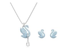 Swarovski Půvabná sada šperků s krystaly Iconic Swan 5660597 (náušnice, náhrdelník)