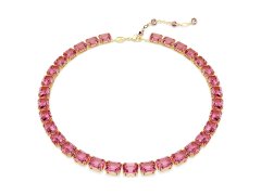 Swarovski Výrazný náhrdelník s růžovými krystaly Millenia 5683429