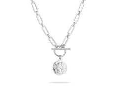 Tamaris Moderní ocelový náhrdelník s mincí Coins TJ-0438-N-45