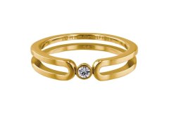 Tommy Hilfiger Jemný pozlacený prsten s krystalem TH2780101 58 mm
