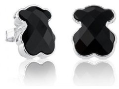 Tous Stříbrné medvídkové náušnice s onyxem Icon Color 715433500