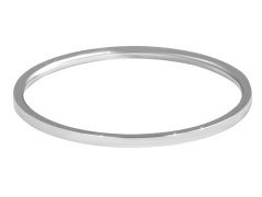 Troli Elegantní minimalistický prsten z oceli Silver 57 mm
