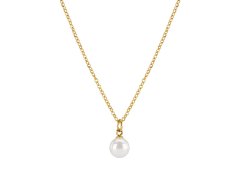 Troli Elegantní pozlacený náhrdelník s perličkou VJMS002NR