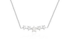 Troli Krásný ocelový náhrdelník Hvězdičky VEDN0329S