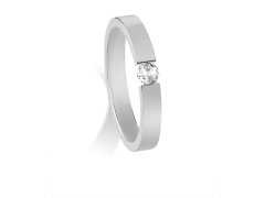 Troli Krásný ocelový prsten s krystalem 63 mm