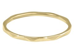 Troli Minimalistický pozlacený prsten s jemným designem Gold 58 mm