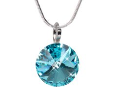 Levien Elegantní náhrdelník Rivoli Light Turquoise