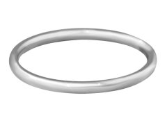 Troli Něžný minimalistický prsten z oceli Silver 49 mm