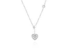 Troli Romantický ocelový náhrdelník s krystaly VSN028S