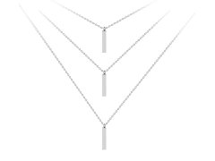 Troli Trojitý ocelový náhrdelník s přívěsky 6469086