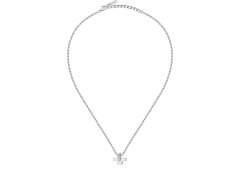 Trussardi Stylový ocelový náhrdelník s krystaly T-Logo TJAXC14 (řetízek, přívěsek)