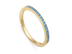Viceroy Elegantní pozlacený prsten s modrými zirkony Trend 9118A014 54 mm