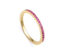 Viceroy Elegantní pozlacený prsten s růžovými zirkony Trend 9118A012 56 mm