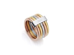 Viceroy Luxusní tricolor prsten z oceli Chic 75305A01 52 mm