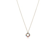 Viceroy Pozlacený náhrdelník s barevnými zirkony Elegant 13174C100-39
