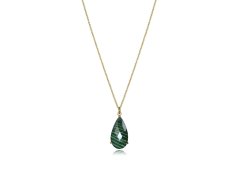 Viceroy Překrásný pozlacený náhrdelník s malachitem Elegant 15111C100-42 (řetízek, přívěsek)