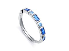 Viceroy Překrásný stříbrný prsten s modrými zirkony 9121A0 55 mm