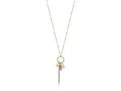 Viceroy Stylový pozlacený náhrdelník s přívěsky Chic 1444C01012