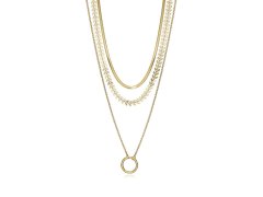 Viceroy Trojitý pozlacený náhrdelník z oceli Chic 75309C01012