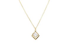 Vuch Originální pozlacený náhrdelník s mramorem Gold Miriss