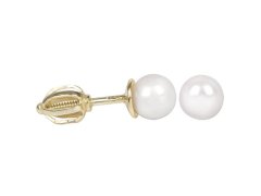 Brilio Zlaté dámské náušnice s perlou 235 001 00403