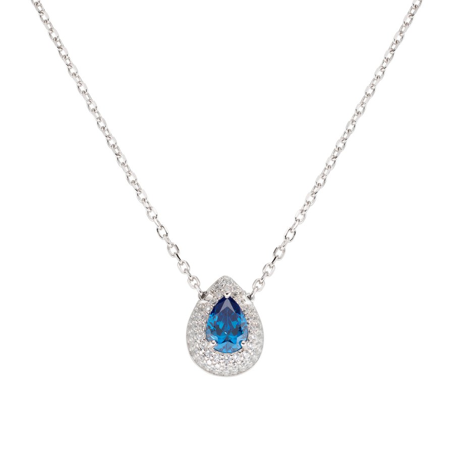 Amen Okouzlující stříbrný náhrdelník se zirkony Diamonds CLGOBBLBZ (řetízek, přívěsek) - Náhrdelníky