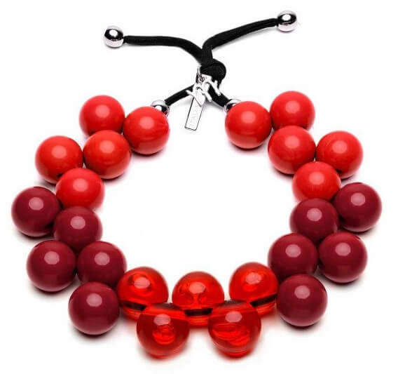 #ballsmania Originální náhrdelník C206SEAS-020 - Rosso - Bordeaux - Rosso trasparete - Rosso - Náhrdelníky