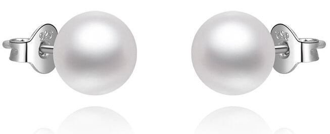 Beneto Elegantní perlové náušnice AGUP2240P - Náušnice Pecky
