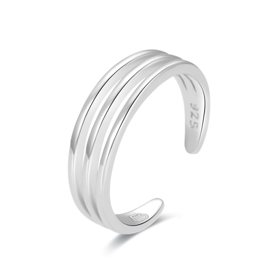 Beneto Minimalistický stříbrný prsten na nohu AGGF491 - Prsteny na nohu