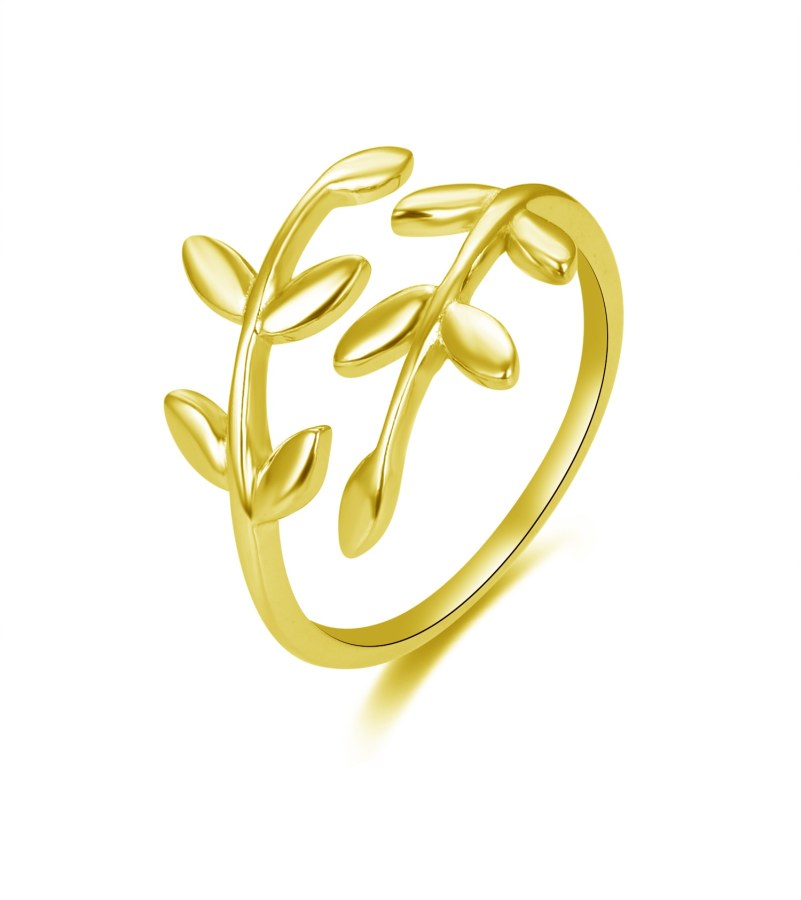 Beneto Otevřený pozlacený prsten s originálním designem AGG468-G - Prsteny Otevřené prsteny