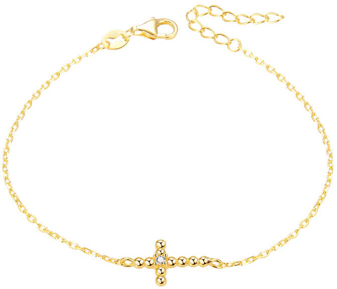 Beneto Pozlacený náramek s křížkem AGB580/21-GOLD - Náramky Náramky se symboly