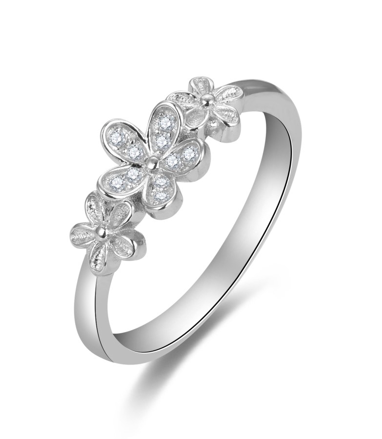 Beneto Půvabný stříbrný prsten se zirkony AGG465 58 mm - Prsteny Prsteny s kamínkem