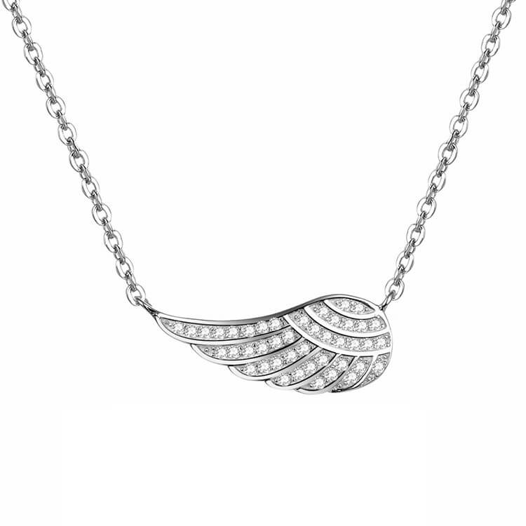 Beneto Stříbrný náhrdelník s křídlem AGS298/47 - Náhrdelníky