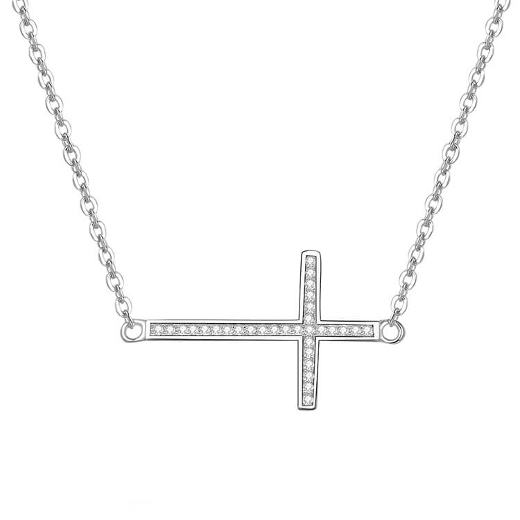 Beneto Stříbrný náhrdelník s křížkem AGS196/47 - Náhrdelníky