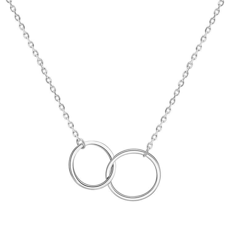 Beneto Stříbrný náhrdelník s kruhy AGS1132/47 - Náhrdelníky