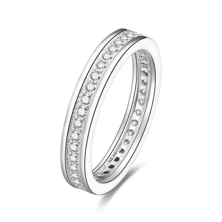 Beneto Stříbrný prsten se zirkony AGG26 54 mm - Prsteny Prsteny s kamínkem