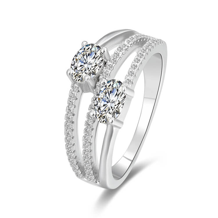 Beneto Stříbrný prsten se zirkony AGG332 58 mm - Prsteny Prsteny s kamínkem