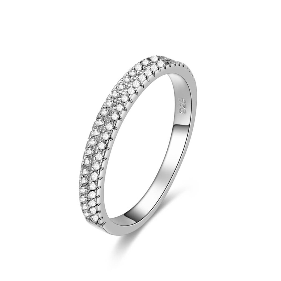Beneto Stříbrný prsten se zirkony AGG337 52 mm - Prsteny Prsteny s kamínkem