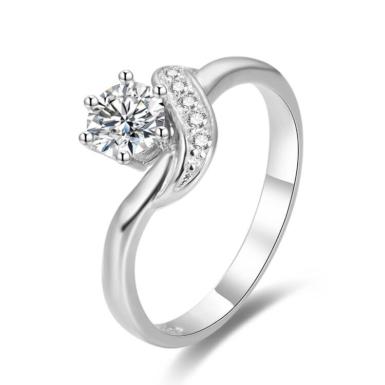 Beneto Stříbrný prsten se zirkony AGG345 58 mm - Prsteny Prsteny s kamínkem