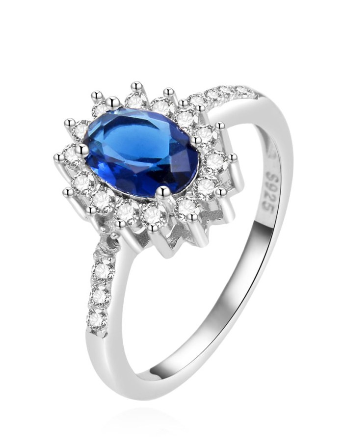 Beneto Stříbrný zásnubní prsten á la vévodkyně Kate AGG267 56 mm - Prsteny Prsteny s kamínkem