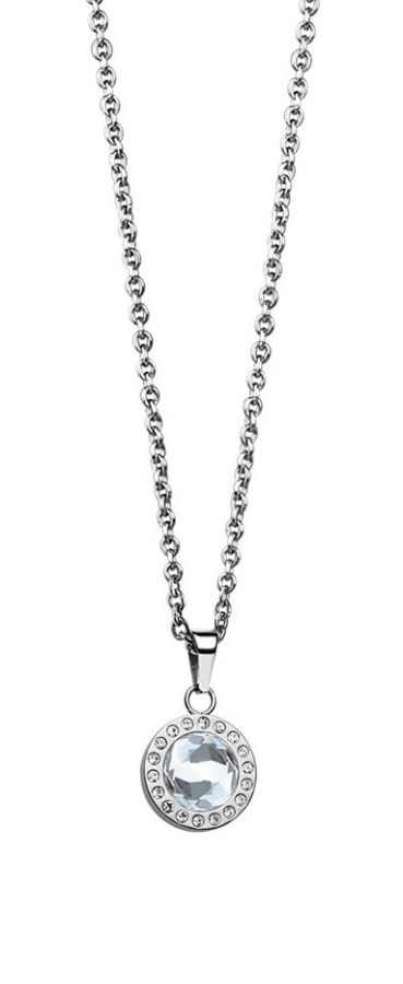 Bering Slušivý ocelový náhrdelník s čirými krystaly Artic Symphony 429-17-450 - Náhrdelníky