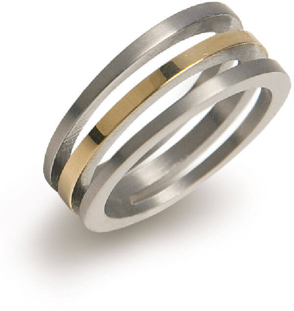 Boccia Titanium Pozlacený titanový prsten 0128-02 54 mm - Prsteny Prsteny bez kamínku