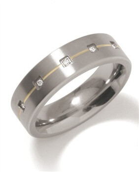 Boccia Titanium Snubní titanový prsten s diamanty 0101-19 50 mm - Prsteny Snubní prsteny Snubní prsteny s kamínkem
