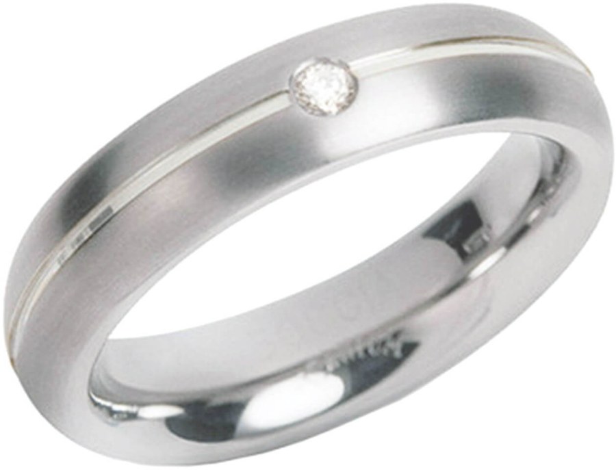 Boccia Titanium Titanový snubní prsten s diamantem 0130-05 62 mm - Prsteny Snubní prsteny Snubní prsteny s kamínkem