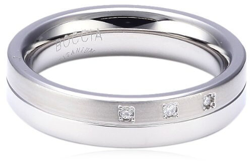 Boccia Titanium Titanový snubní prsten s diamanty 0129-03 48 mm - Prsteny Snubní prsteny Snubní prsteny s kamínkem