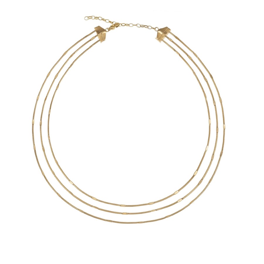 BREIL Půvabný pozlacený náhrdelník Sinuous TJ3095 - Náhrdelníky
